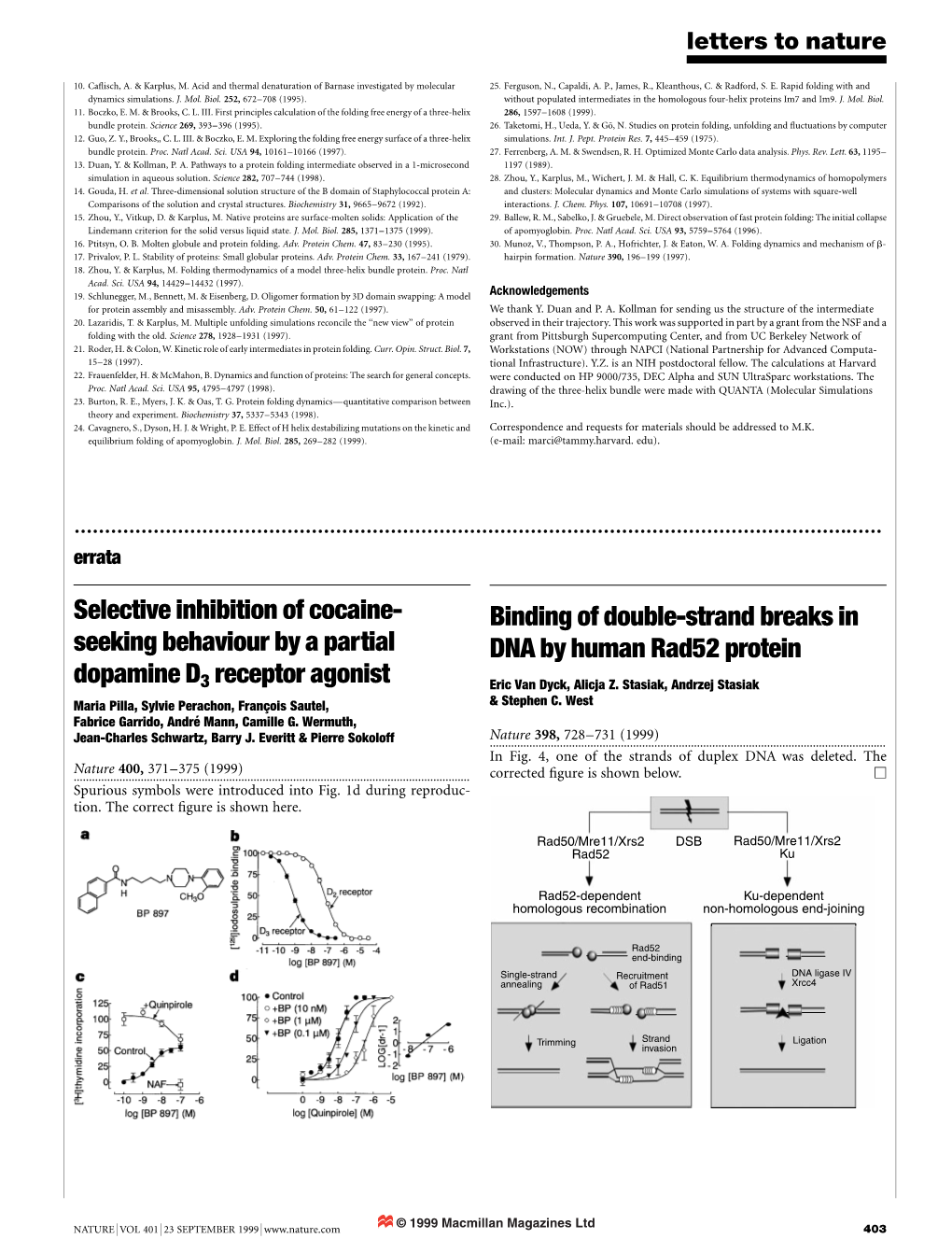 Selective Inhibition of Cocaine