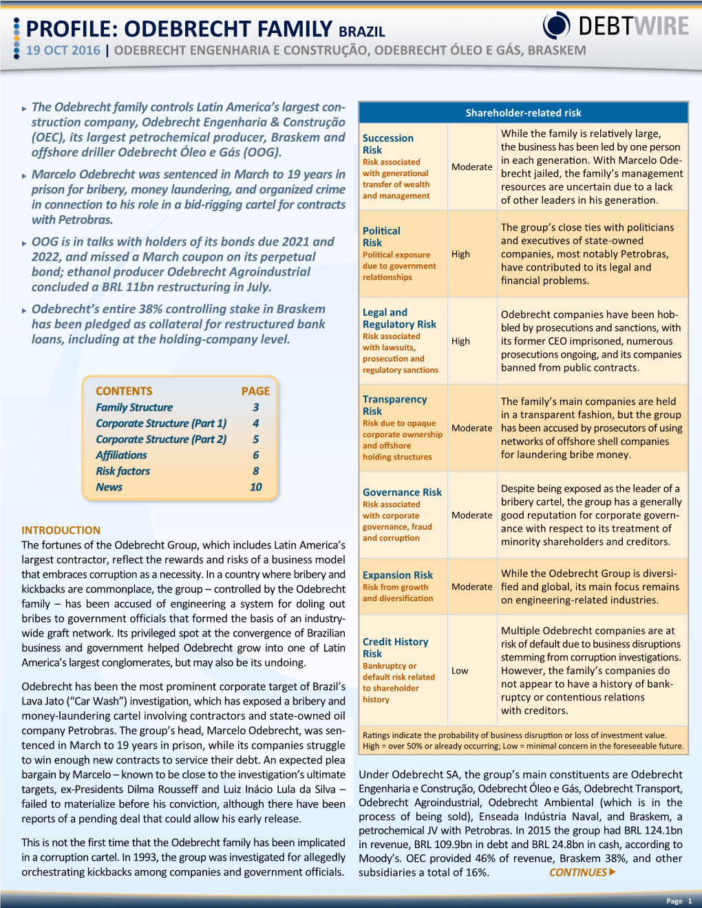 Profile: Odebrecht Family Brazil 19 Oct 2016 | Odebrecht Engenharia E Construção, Odebrecht Óleo E Gás, Braskem
