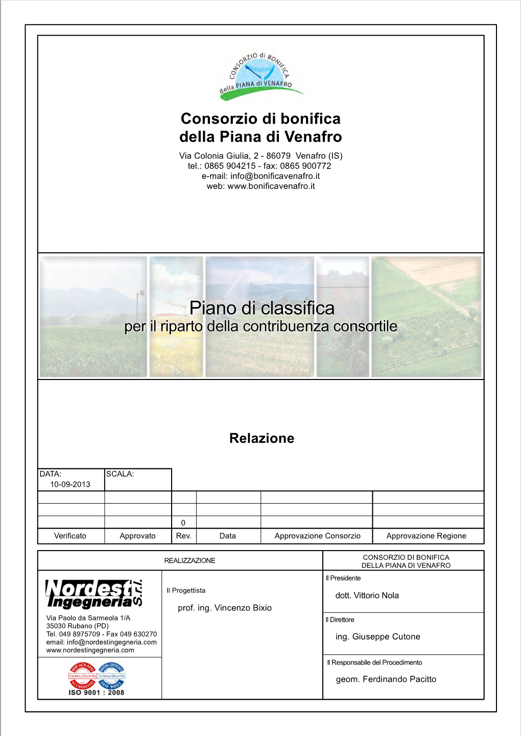 Piano Di Classifica Per Il Riparto Della Contribuenza Consortile