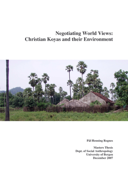 Negotiating World Views: Christian Koyas and Their Environment