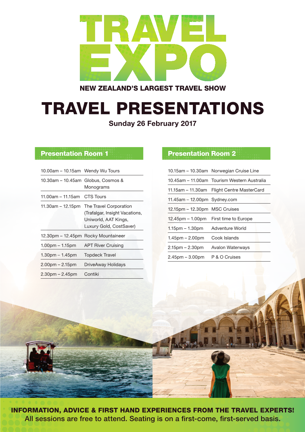 TRAVEL PRESENTATIONS Sunday 26 February 2017