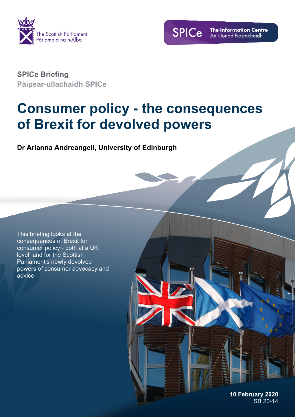 Consumer Policy - the Consequences of Brexit for Devolved Powers