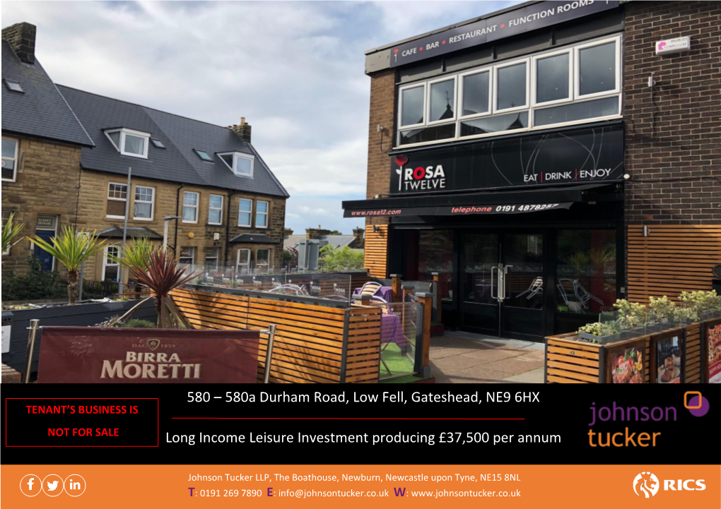 580 – 580A Durham Road, Low Fell, Gateshead, NE9 6HX Long Income