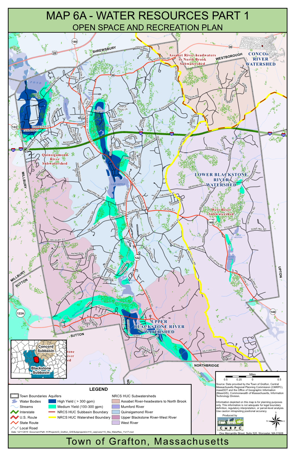 Map 6A - Water Resources Part 1 Open Space and Recreation Plan