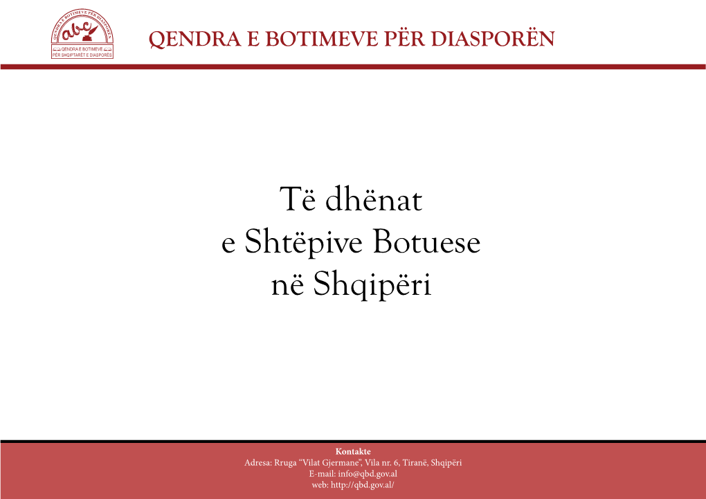 Të Dhënat E Shtëpive Botuese Në Shqipëri