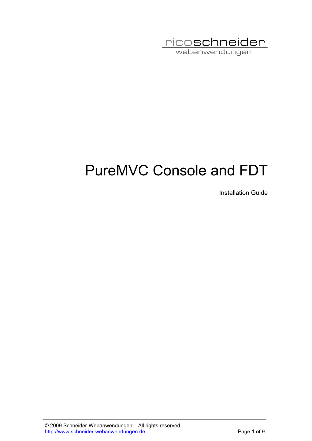 Puremvc Console and FDT