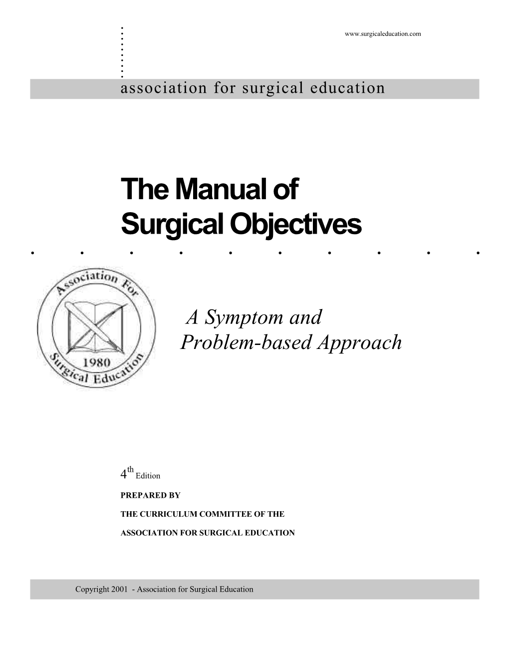 The Manual of Surgical Objectives