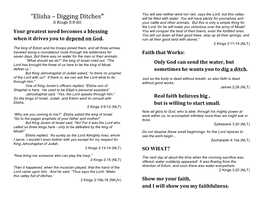 Elisha Digging Ditches Notes