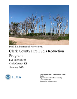 Clark County, Kansas, Fire Fuels Reduction