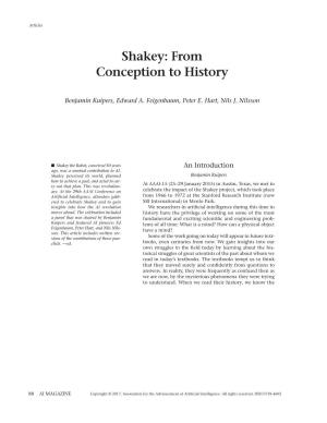 Shakey: from Conception to History
