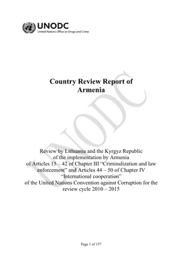 Country Review Report of Armenia