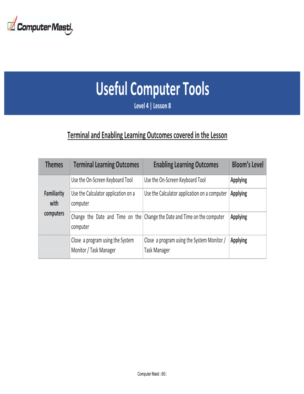 Useful Computer Tools Level 4 | Lesson 8