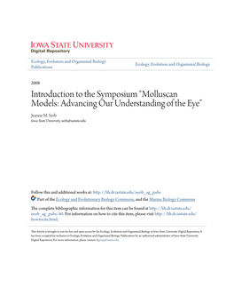 Molluscan Models: Advancing Our Understanding of the Eye” Jeanne M