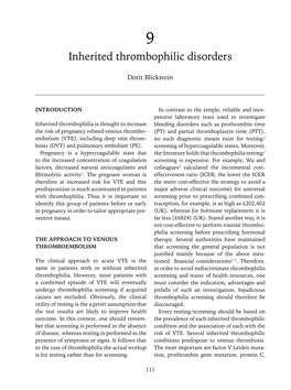 Inherited Thrombophilic Disorders