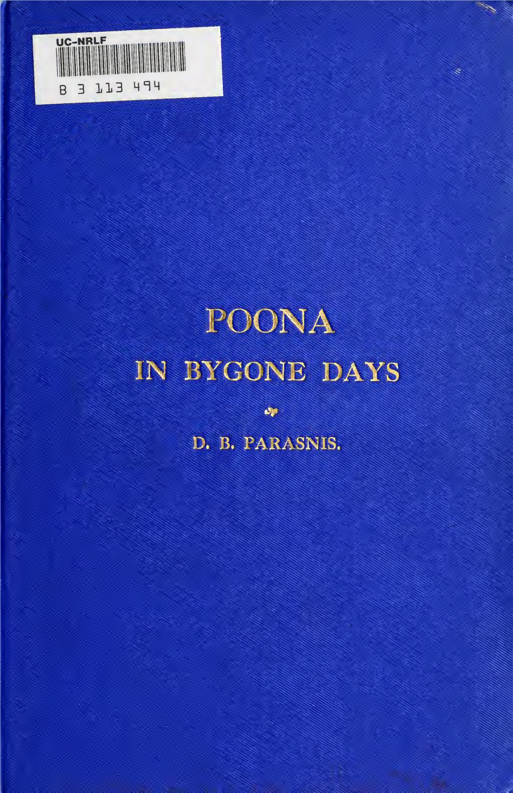 Poona in Bygone Days