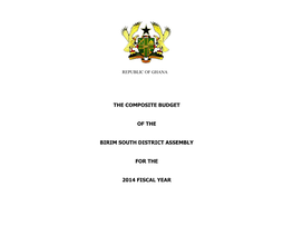 The Composite Budget of the Birim South District