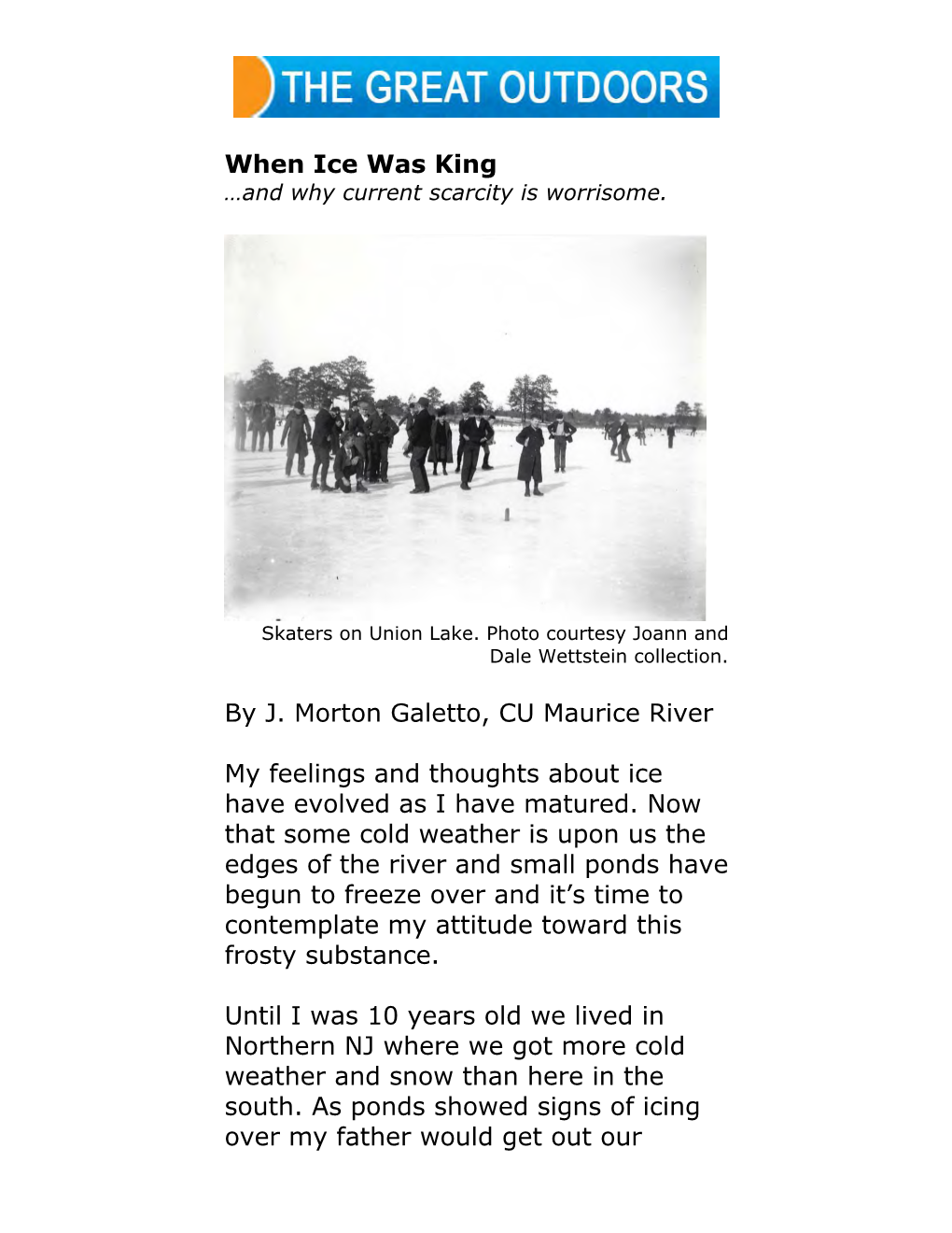 When Ice Was King …And Why Current Scarcity Is Worrisome