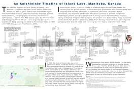 An Anishininiw Timeline of Island Lake, Manitoba, Canada