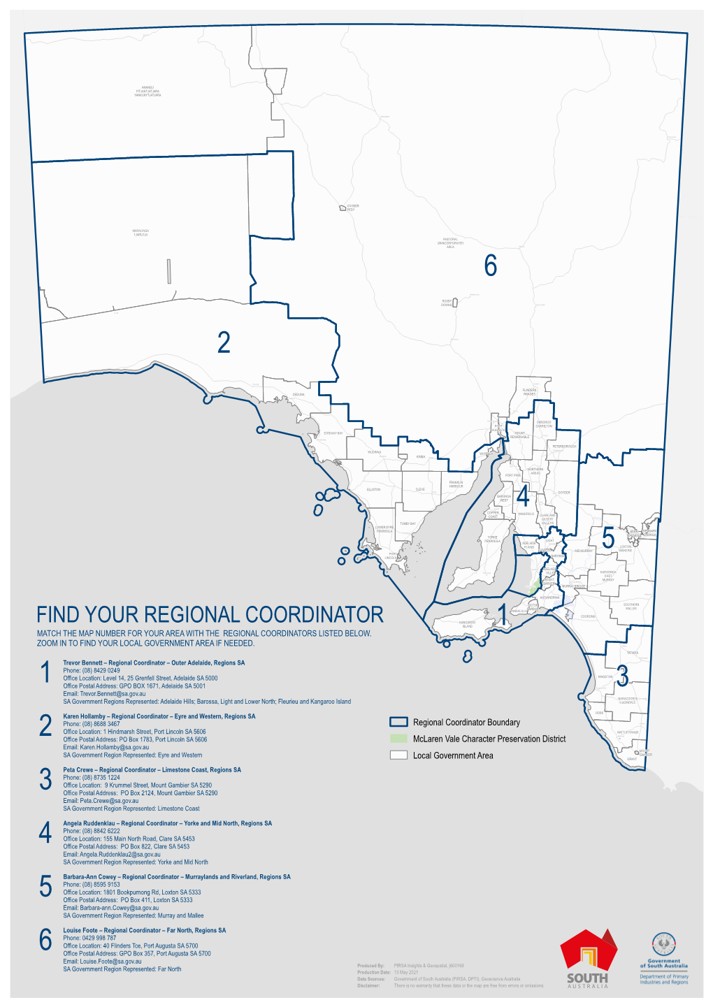 Find Your Regional Coordinator Island 1 Match the Map Number for Your Area with the Regional Coordinators Listed Below