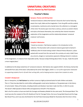 UNNATURAL CREATURES Stories Chosen by Neil Gaiman