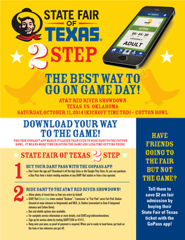 The Best Way to Go on Game Day! AT&T Red River Showdown Texas Vs