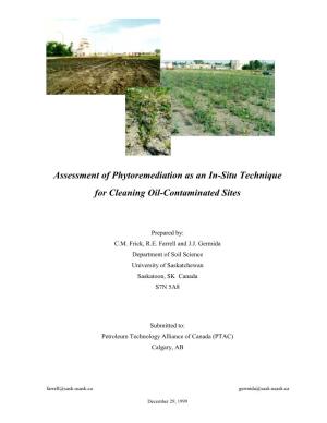 Assessment of Phytoremediation As an In-Situ Technique for Cleaning Oil-Contaminated Sites