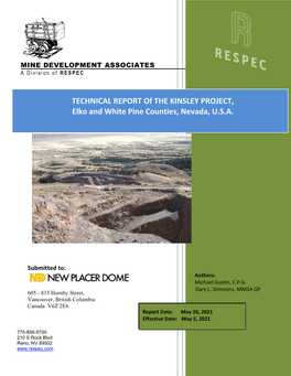 Kinsley Technical Report
