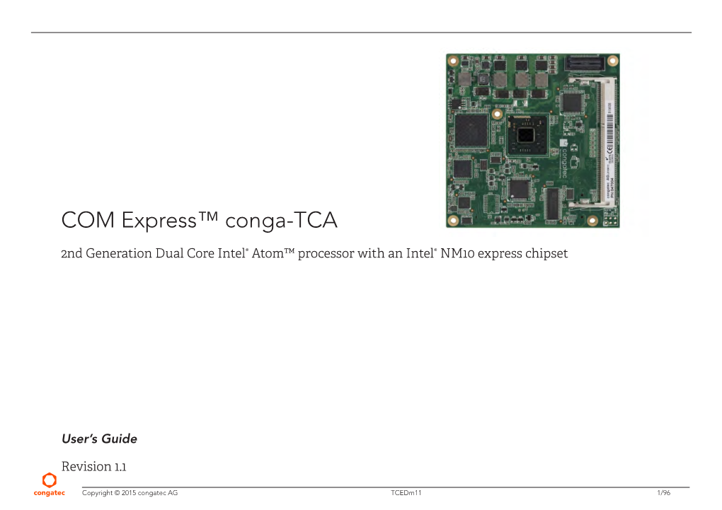 User's Guide Conga-TCA