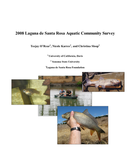 2008 Laguna De Santa Rosa Aquatic Community Survey