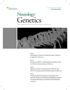 Neurologic Outcomes in Friedreich Ataxia: Study of a Single-Site Cohort E415
