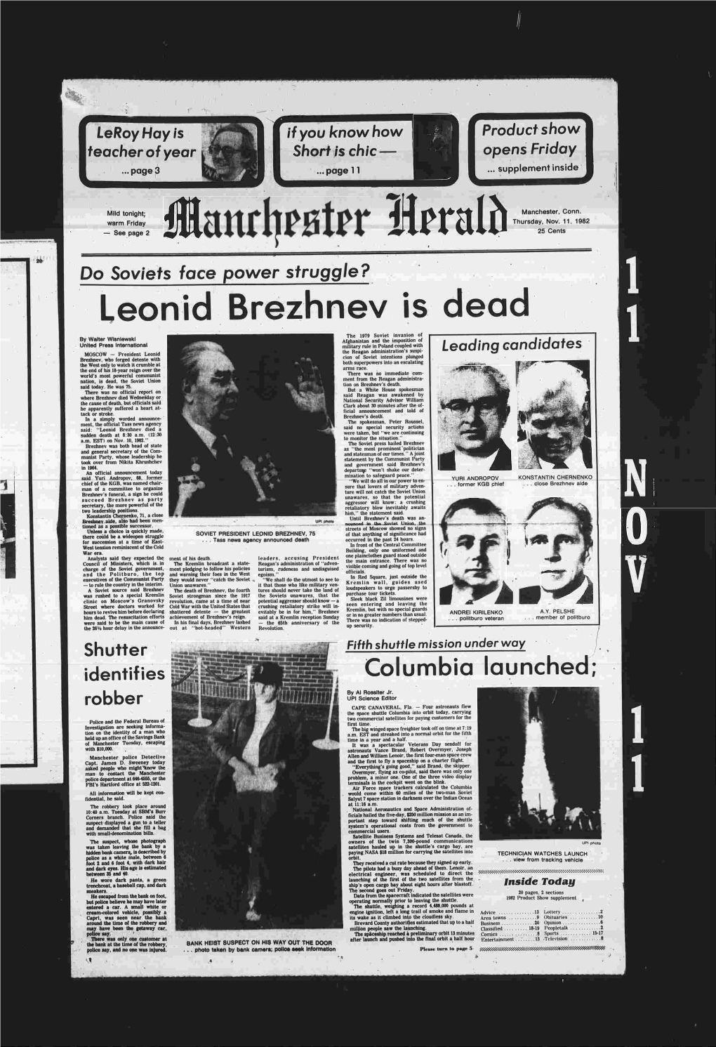 Leonid Brezhnev Is Dead