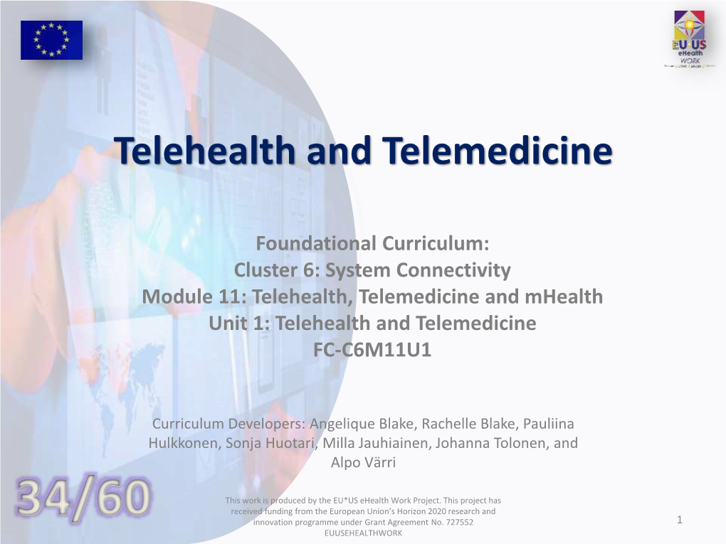 Telehealth and Telemedicine FC-C6M11U1
