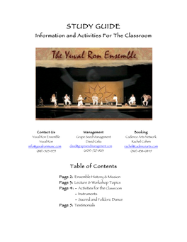 Yuval Ron Ensemble Study Guide