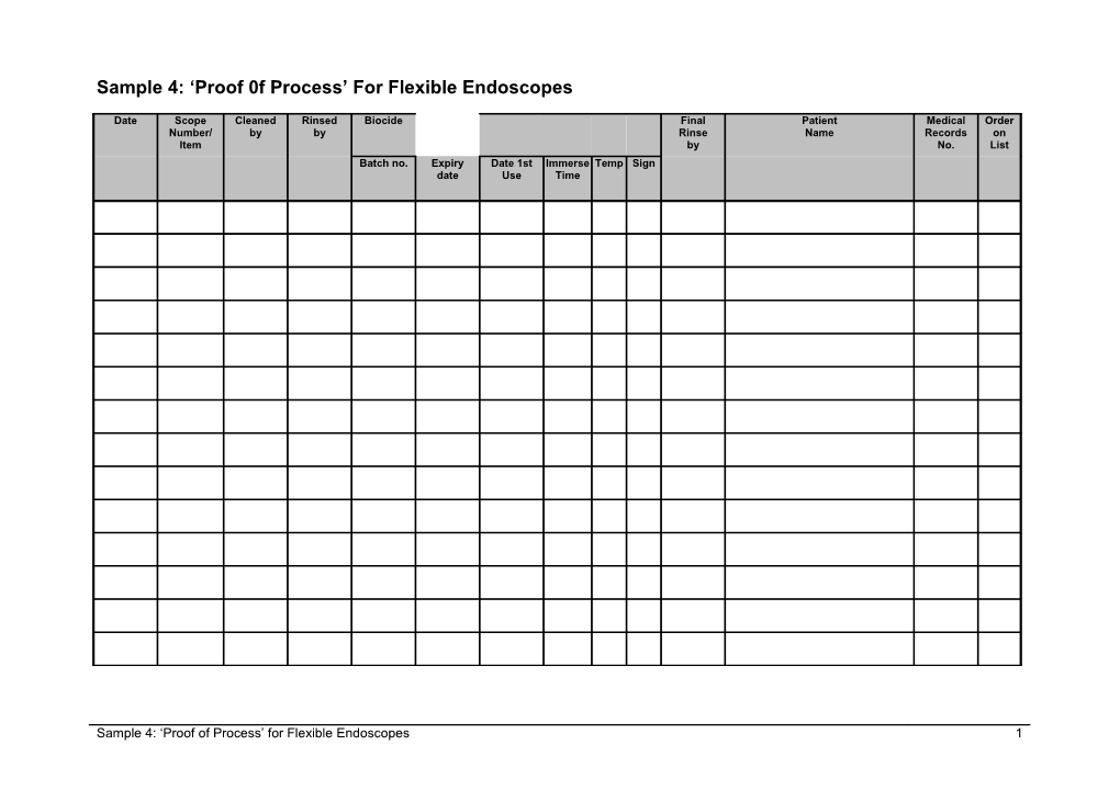 Sample 4: Proof of Process for Flexible Endoscopes