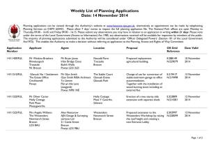 Weekly List of Planning Applications Date: 14 November 2014