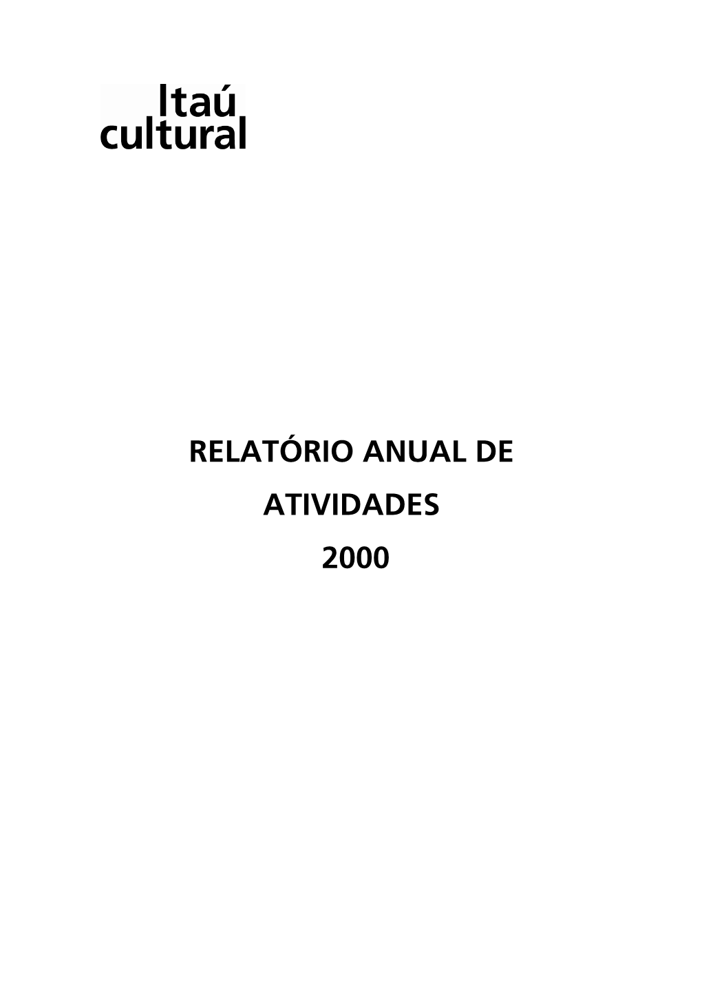 Relatório 1999