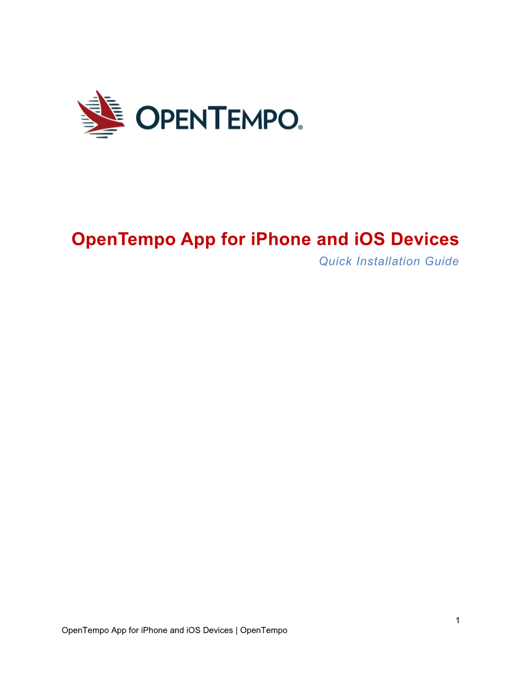 Opentempo App for Iphone and Ios Devices