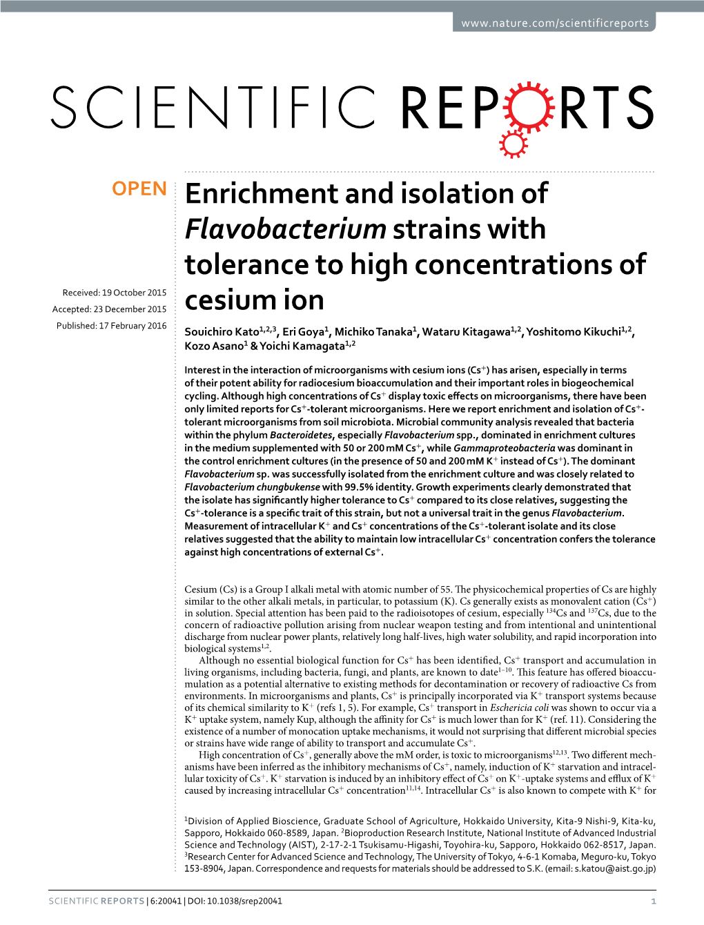 Enrichment and Isolation of Flavobacterium Strains With