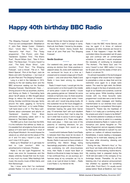 Happy 40Th Birthday BBC Radio
