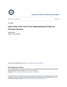 Lehi's Vision of the Tree of Life: Understanding the Dream As Visionary Literature