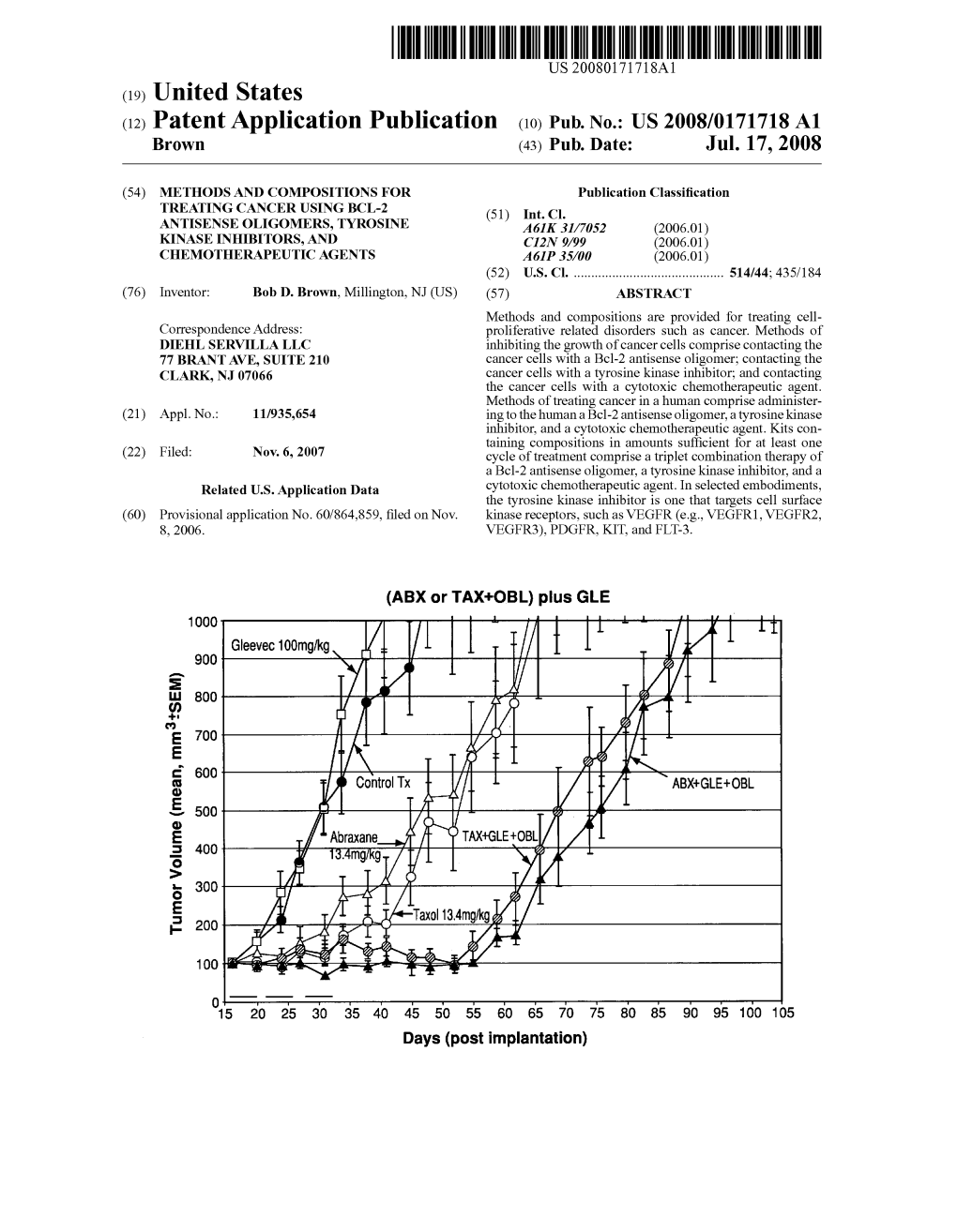 (12) Patent Application Publication (10) Pub. No.: US 2008/0171718A1 Brown (43) Pub