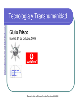 Tecnologia Y Transhumanidad