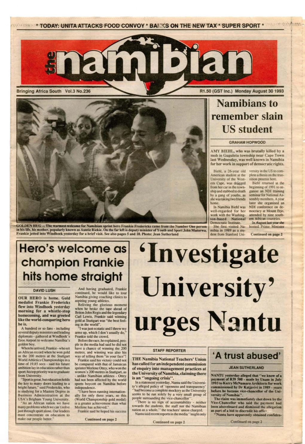 30 August 1993