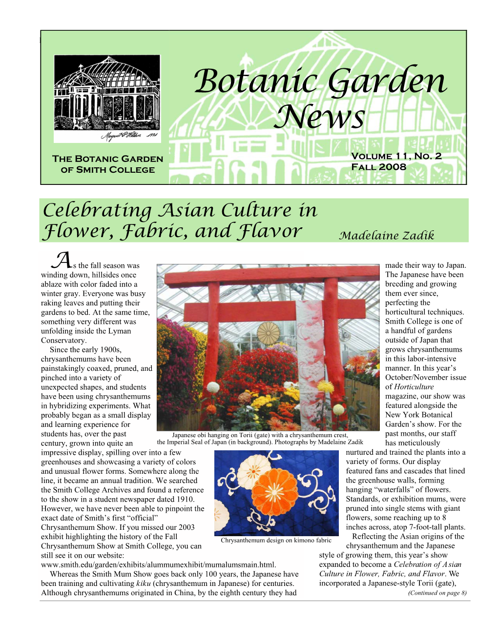 Botanic Garden News