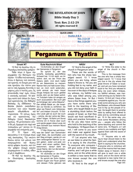 Pergamum & Thyatira