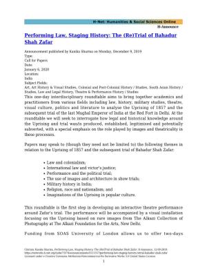 Trial of Bahadur Shah Zafar