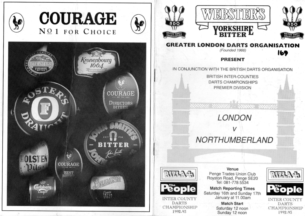 COURAGE ORKSHIRE1 No I for CHOICE YBITTER "