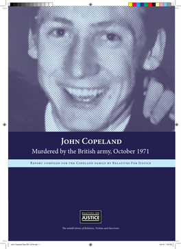 John Copeland Murdered by the British Army, October 1971
