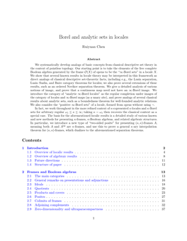 Borel and Analytic Sets in Locales