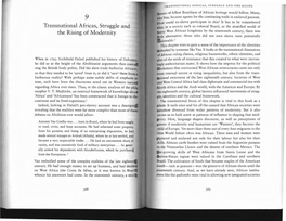 Chapter 9 Transnational Africas, Struggle and the Rising of Modernity